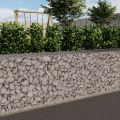 Gabionenwand 6,5m lang, 50cm tief, 100cm hoch