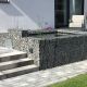 Gabionen 25x100cm als Teichumrandung