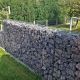 Gabionen 25x100cm als Zaun im Garten