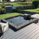 Gabionen 25x50cm als Hochteich mit Wasserfall