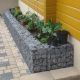 Gabionenzaun 25x50cm als Beeteinfassung