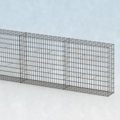 Gabionenzaun 17,5m lang, 25cm tief, 100cm hoch