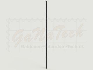 Zaunpfosten mit Abdeckleiste für 223cm Höhe, zum Einbetonieren, RAL7016 anthrazit