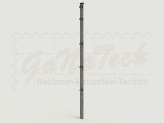 Doppelstabmatten Zaunset 17,5m lang, 1,43m hoch, feuerverzinkt