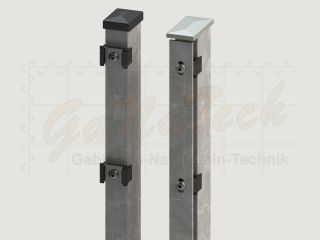 Doppelstabmatten Zaunset 22,5m lang, 1,43m hoch, feuerverzinkt