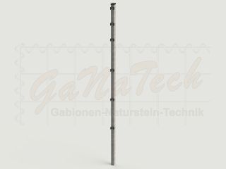 Doppelstabmatten Zaunset 17,5m lang, 1,63m hoch, feuerverzinkt