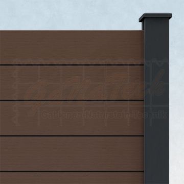 WPC Steckzaun easy Screen #one 180x180cm braun/graphit