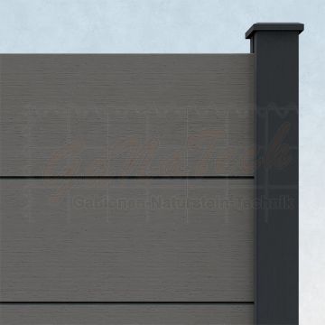 WPC Steckzaun easy Screen #one XL 180x90cm grau/graphit